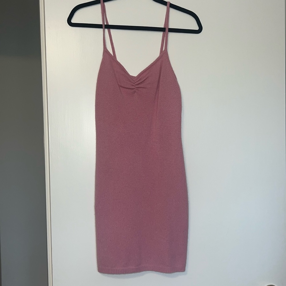 Reformation pink sweater minidress - small